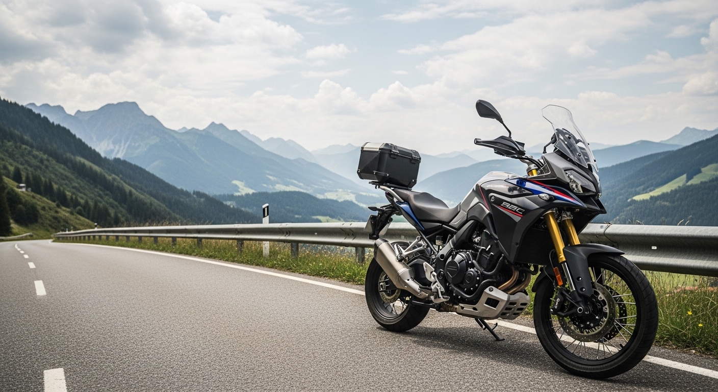 Sports motorcycle on a Greater Manchester road