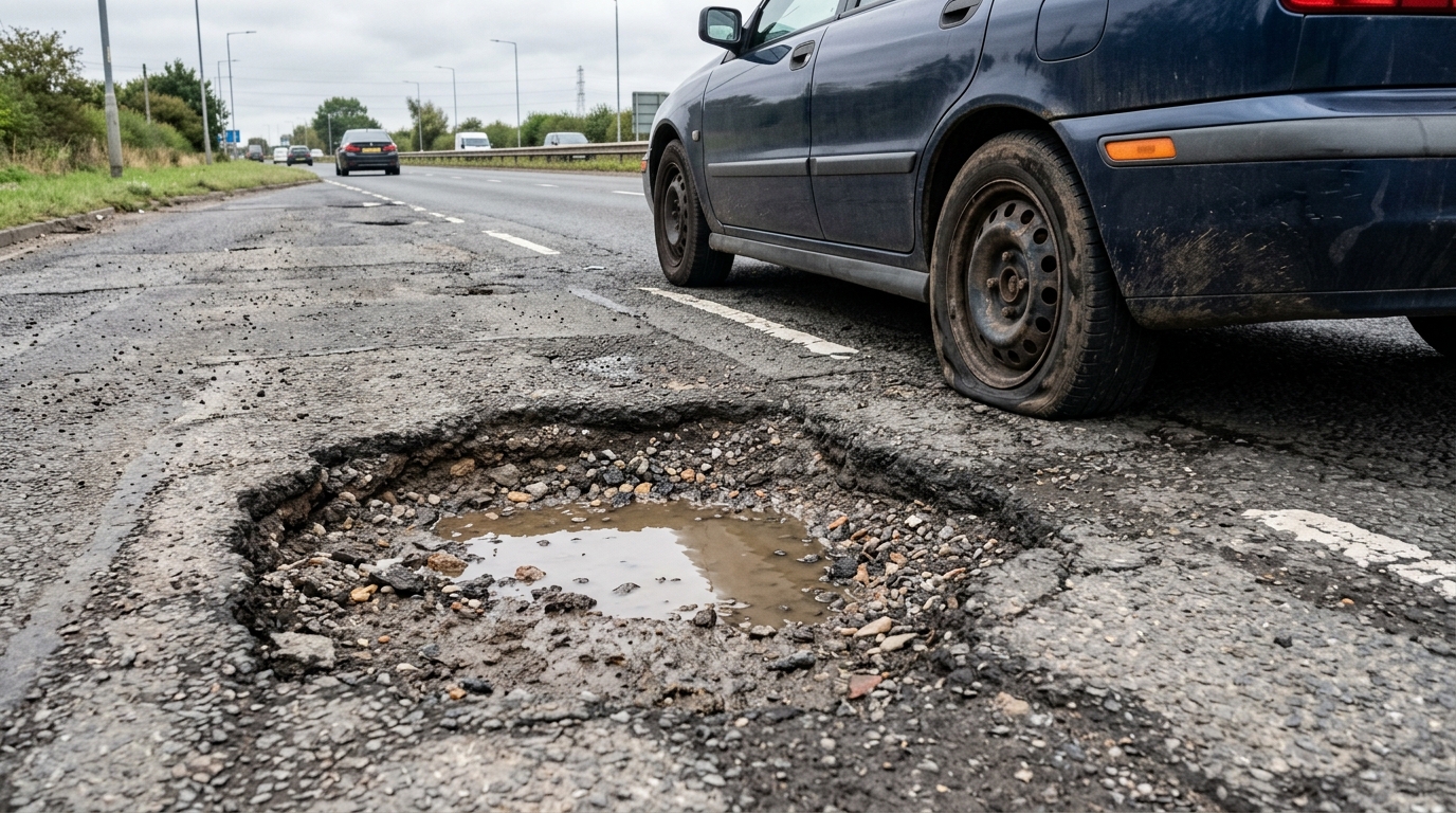 Car Recovery After a Pothole Incident in Manchester: Tyre, Wheel & Suspension Damage Explained