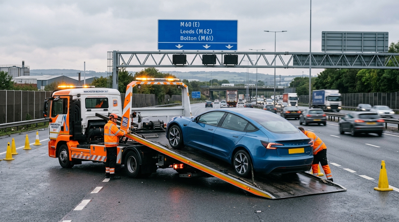 How We Recovered a Tesla Model 3 from the M60 at Midnight